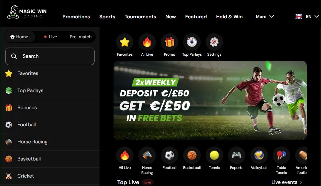 Bet on sports and get weekly free bets